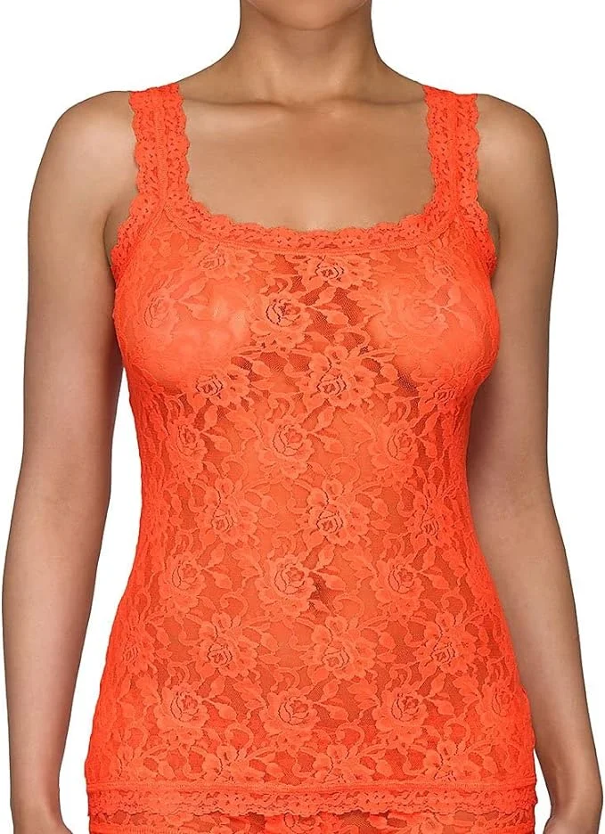 hanky panky Women's Signature Lace Unlined Camisole 1390L, Persimmon, M
