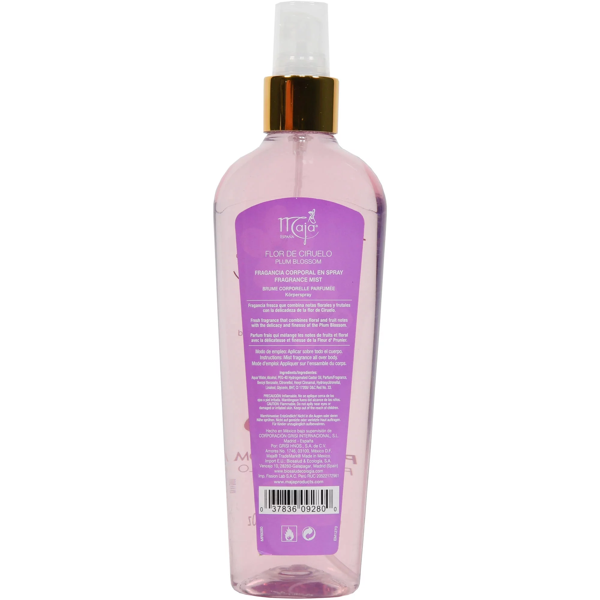 Maja Plum Blossom Perfumed Body Mist with Floral and Fruity Scent, Unisex, 8.1 fl oz