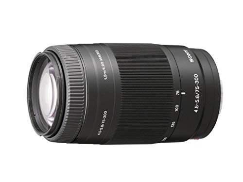 Sony 75-300mm f/4.5-5.6 Compact Super Telephoto Zoom Lens for Sony A Mount Digital SLR Camera (Renewed)