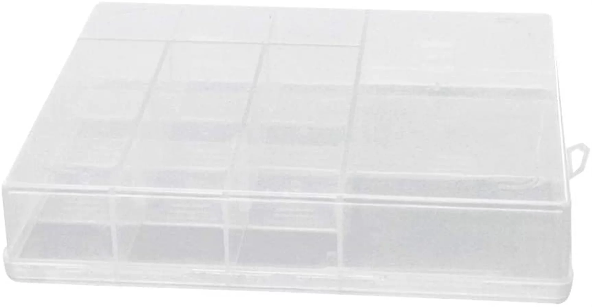 PP Component Storage Box Plastic Organizer Adjustable Container 14 Removable Grids Tool Boxes for Electronic Component Small Accessories Transparent Color 1Pc