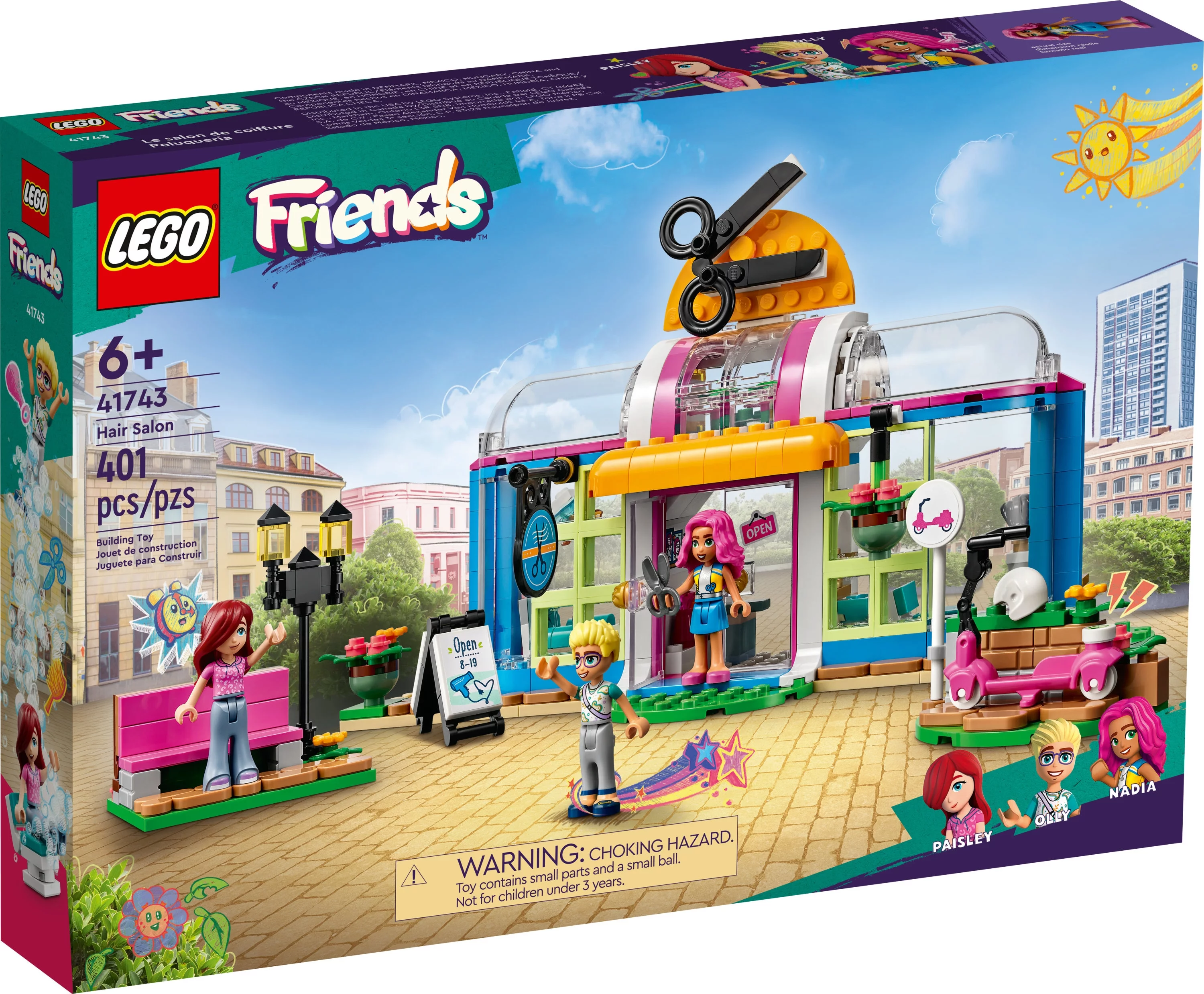 LEGO Friends Toy Hair Salon 41743 Building Toy - Hairdressing Set with Paisley & Olly Mini-Dolls, Creative Pretend Play Spa with Accessories, Fun for Boys, Girls and Kids Ages 6+