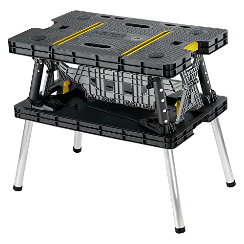 Keter Folding Work Table, Portable Workbench w/ 12