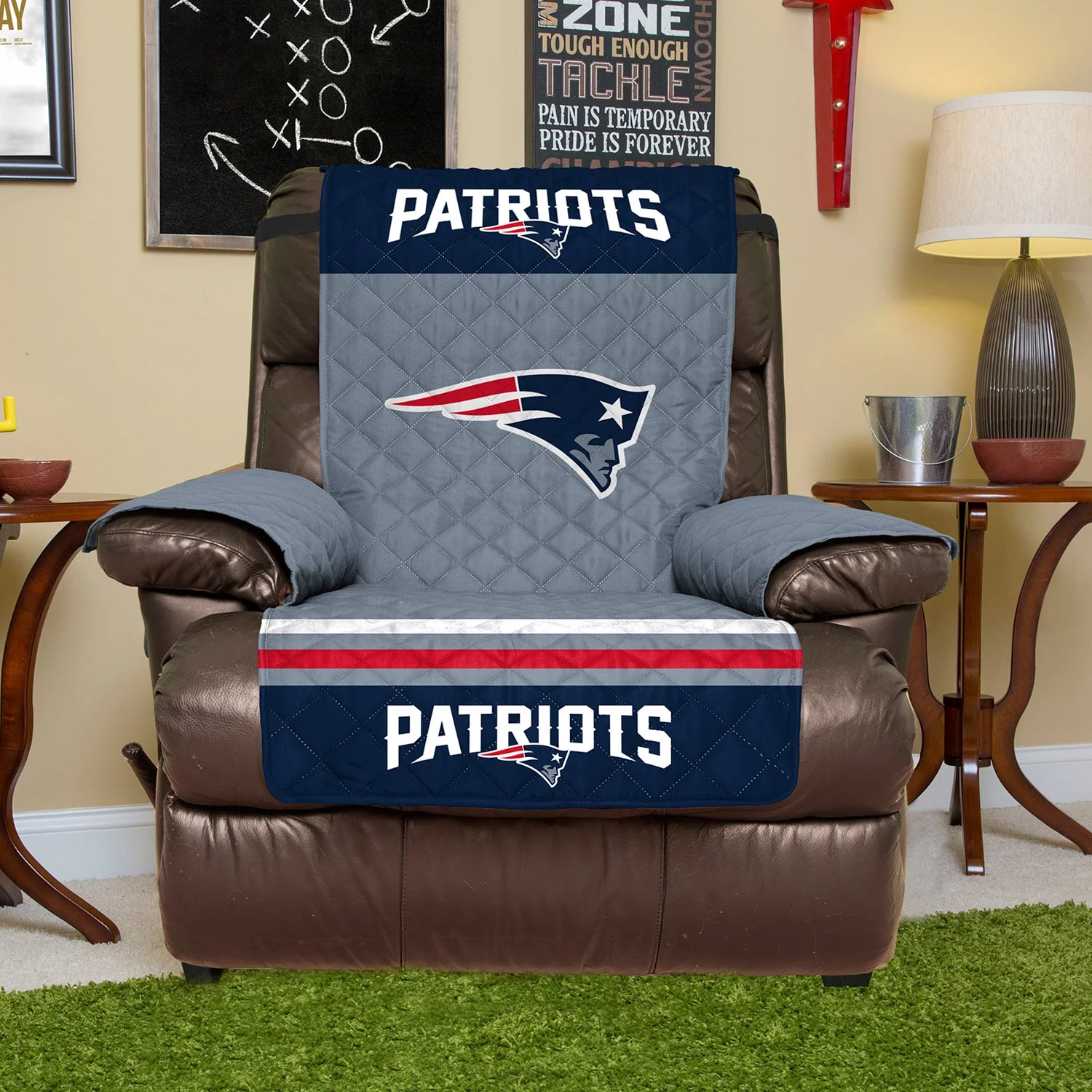 Navy New England Patriots Recliner Protector