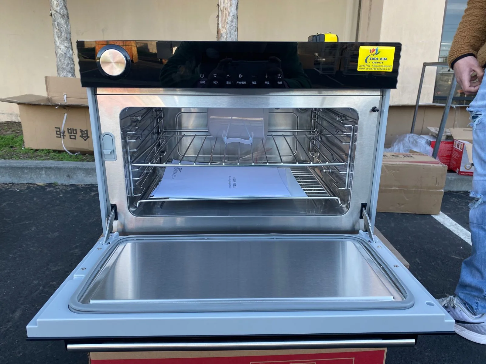 Steam Oven Commercial Food Steamer Electric Countertop Top Injecting Cooking Equipment 220V DTX33