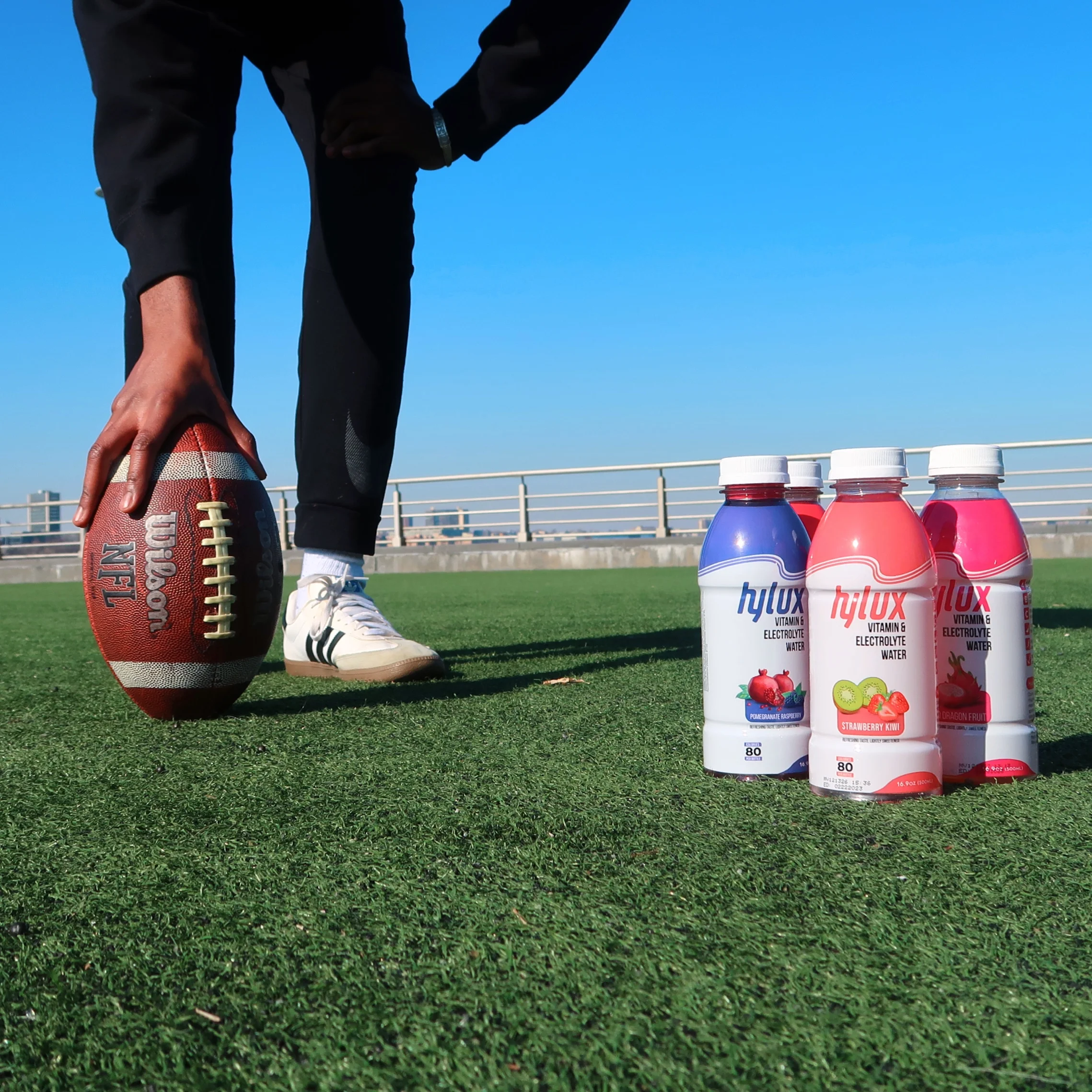 Hylux Electrolyte Water in Pomegranate & Raspberry Flavor with Fewer Calories, Pack of 12 Cases ( 16.9 Oz)