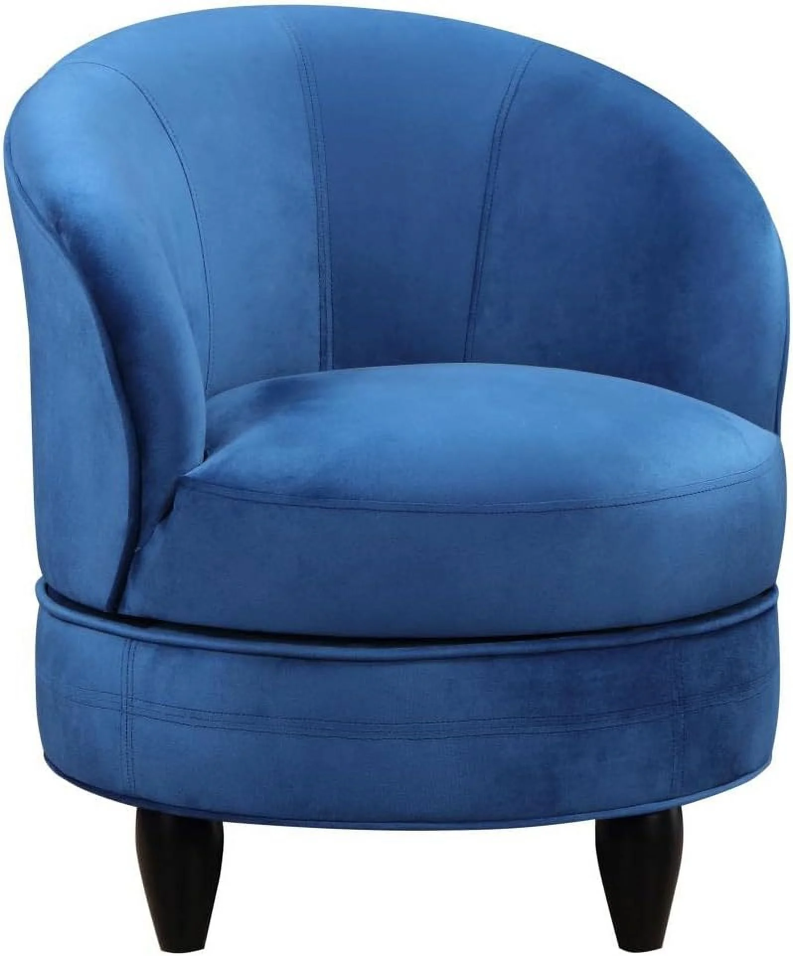 Furniture Sophia Barrel Blue Velvet, 360-Degree Swivel, Luxurious &  Design For Comfort And Accent Chair, 28.75