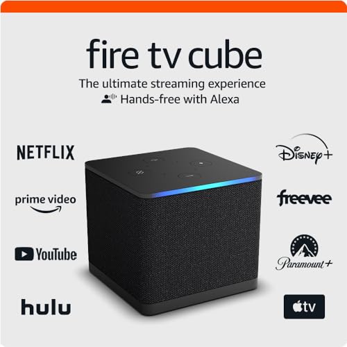 Like-New Amazon Fire TV Cube (newest model) with AI-powered Fire TV Search, Hands-free streaming device with Alexa, Wi-Fi 6E, 4K Ultra HD