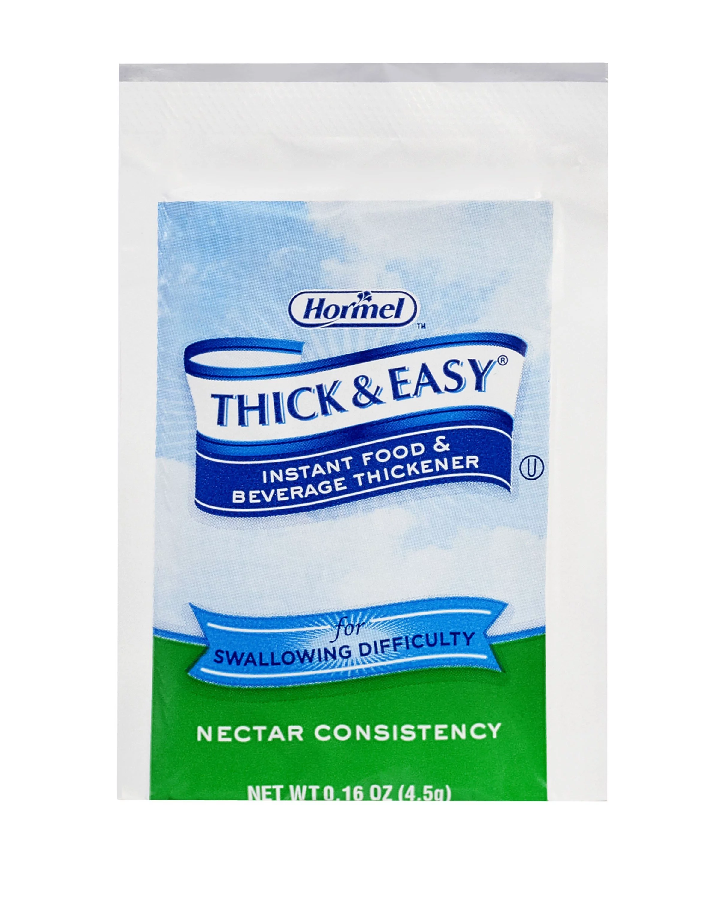 Hormel Food Sales Food and Beverage Thickener Thick & Easy 16 oz. Individual Packet Unflavored Ready to Mix Nectar Consistency Case of 100