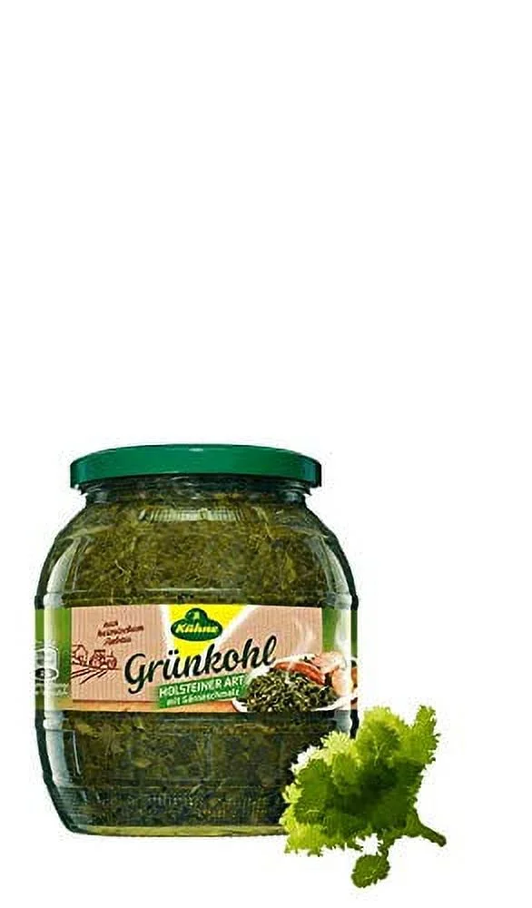 Kuehne Kühne (Former ) Grünkohl German Kale In Glas Barrel Jar 780(530G) 26.3Fl Oz