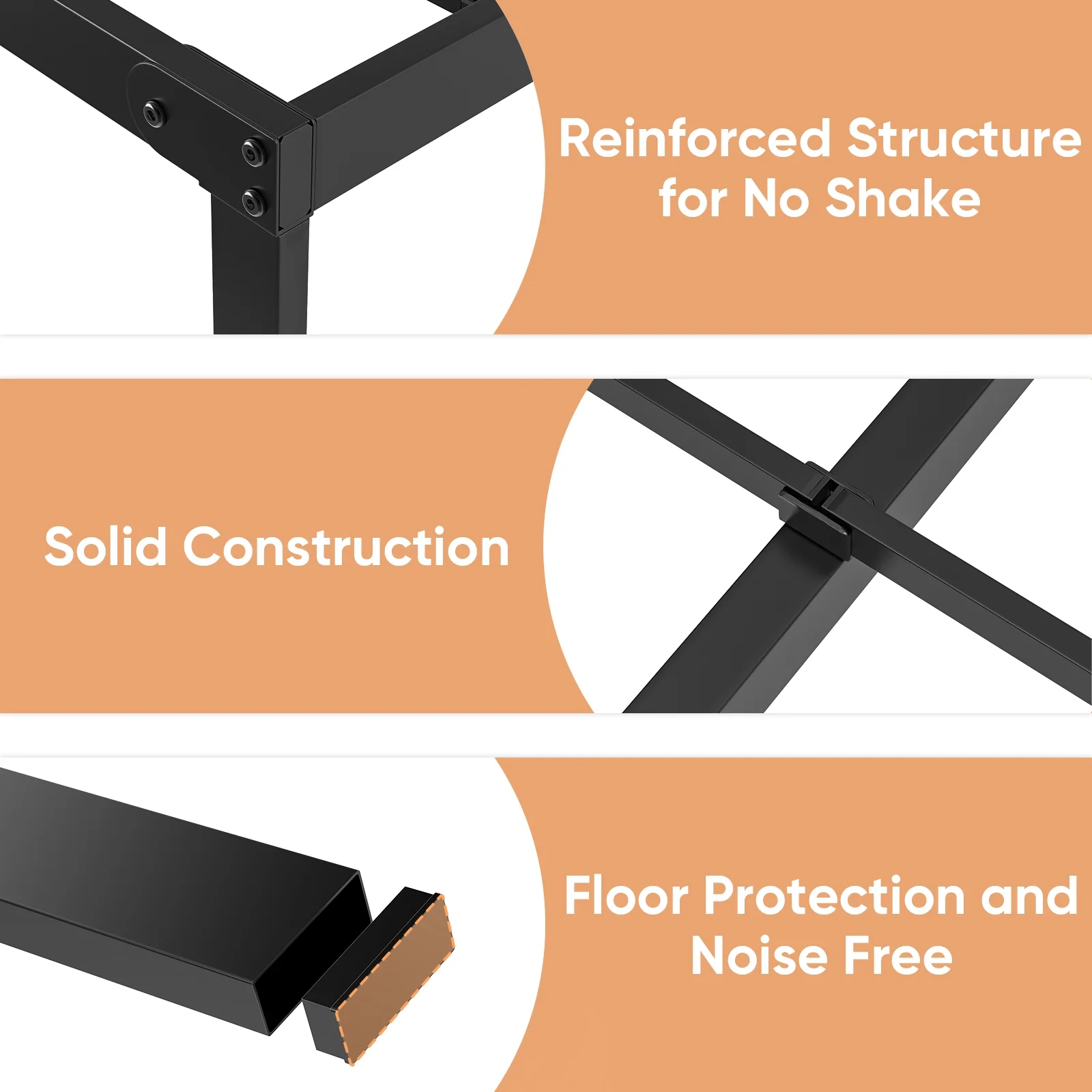 Queen Metal Platform Bed Frame, No Box Spring Needed,Easy to Assemble