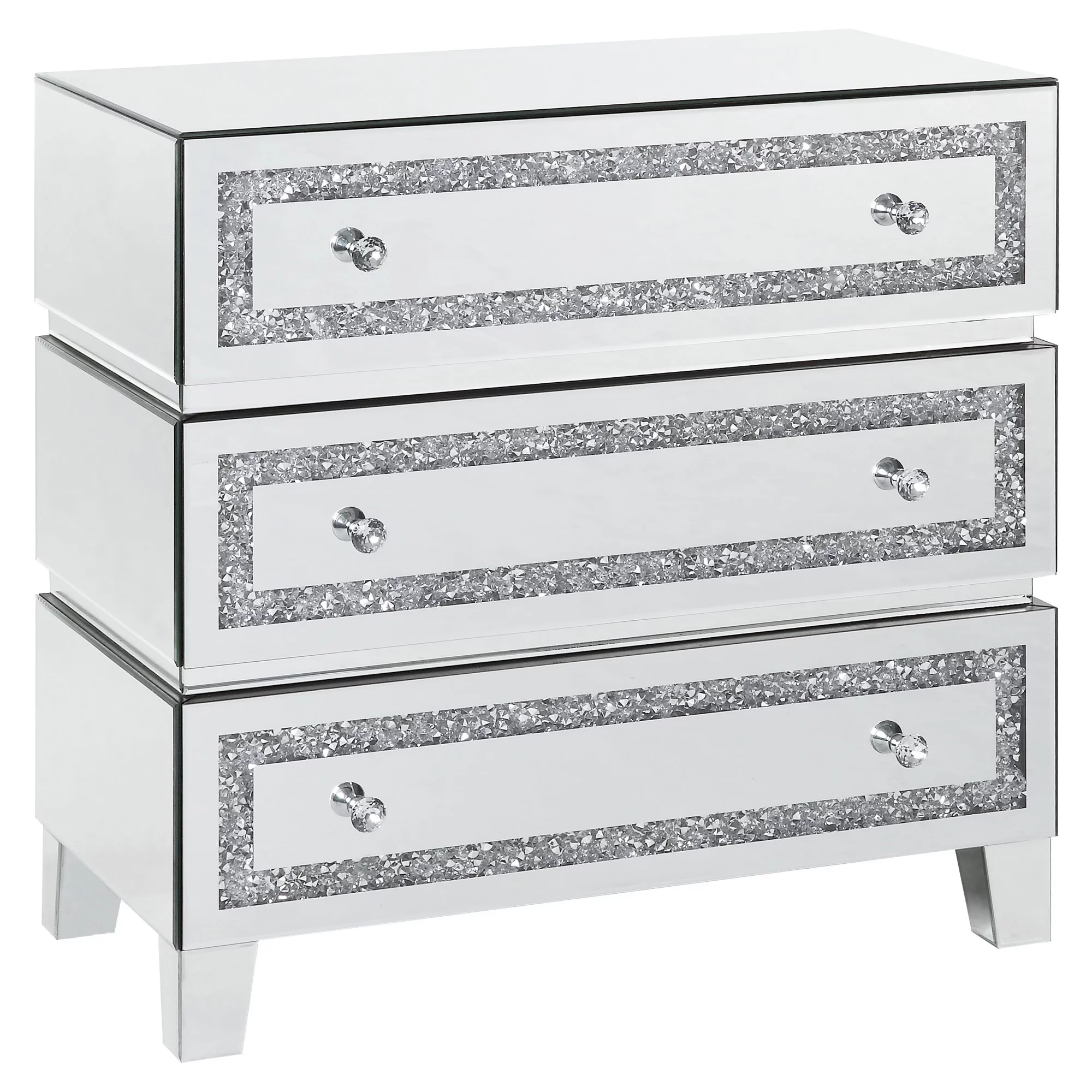 ACME Noralie 3-Drawer Cabinet in Mirrored