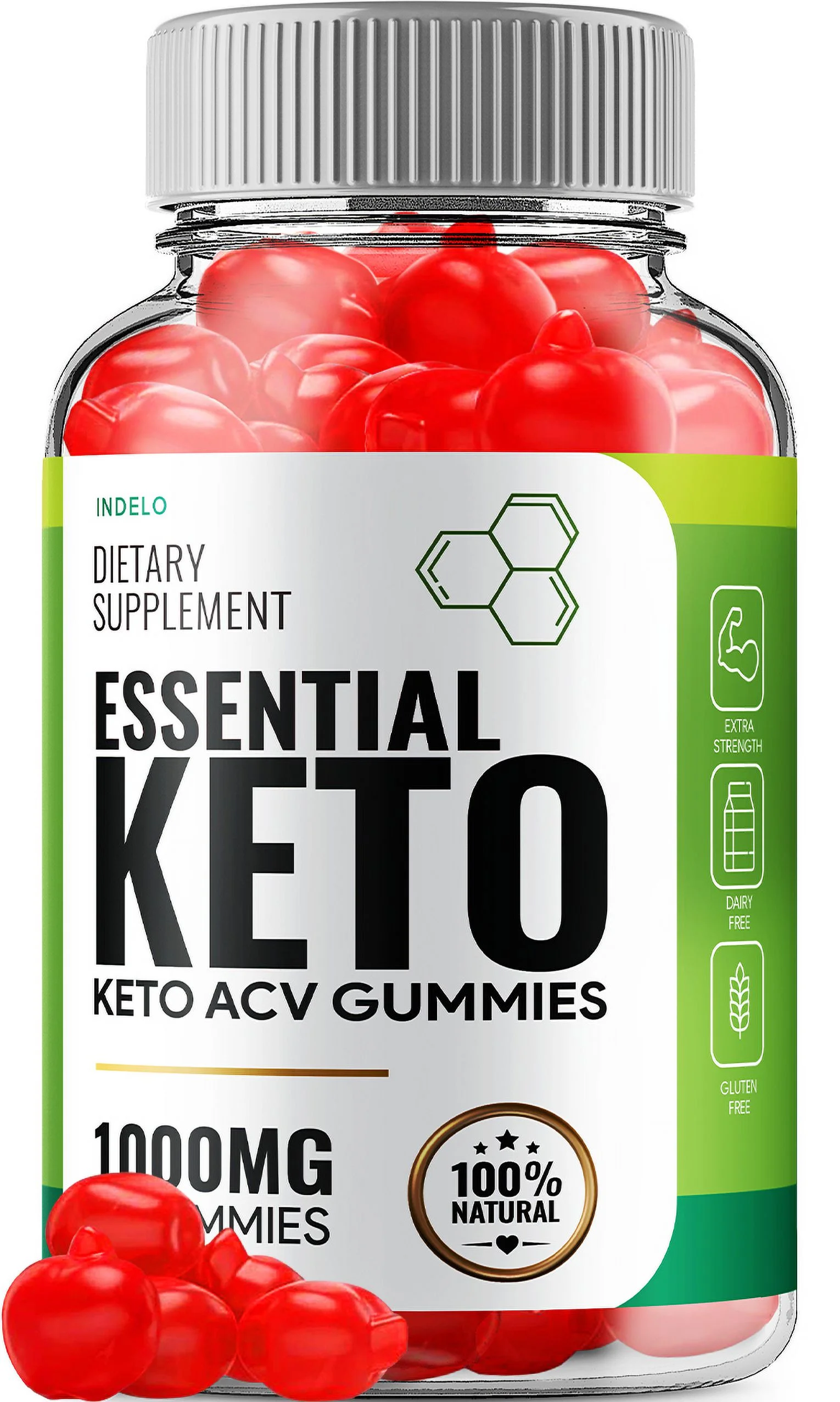 Essential Keto ACV Gummies, Essential Keto + ACV Gummies Advanced Weight Loss Apple Cider Vinegar Supplement 1000MG, Essential Keto Gummies Keto + ACV Folic Acid Beet Root (60 Gummies)