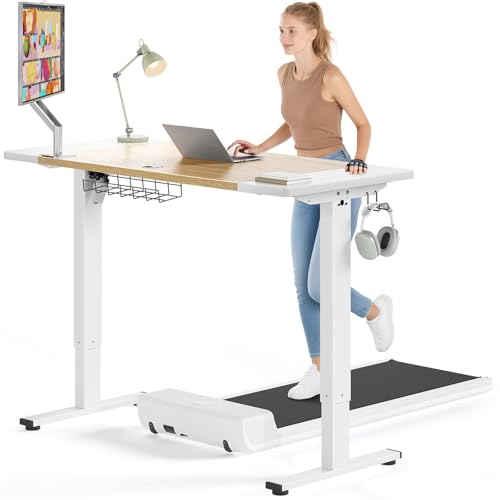 SIAGO Electric Standing Desk Adjustable - 48 x 24 Inch Sit Stand up Desk with Cable Management - 3 Memory Preset Adjustable Height Table