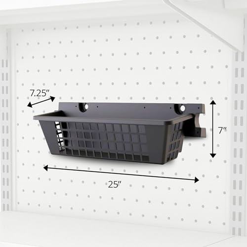 Suncast Horizontal Shed, Compact Outdoor Storage System, 34 Cu. Ft. Capacity, Sand & Slate - Lockable Multi-Wall Resin Organizer for Garbage Cans, Garden Tools, Bins, Bikes and Yard Equipment