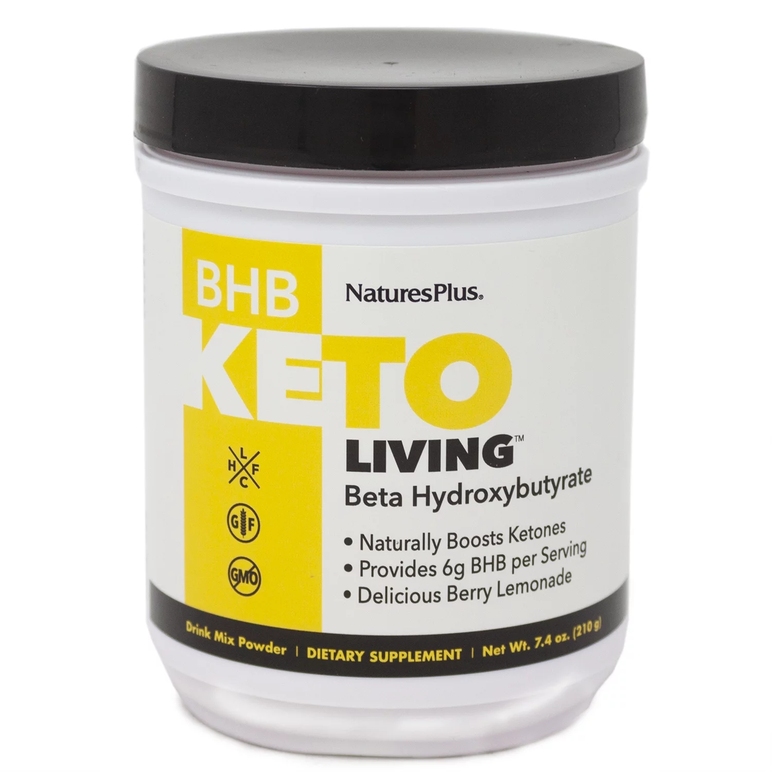 Nature's Plus BHB Keto Living, Berry Lemonade, 7.4 oz (210 g)