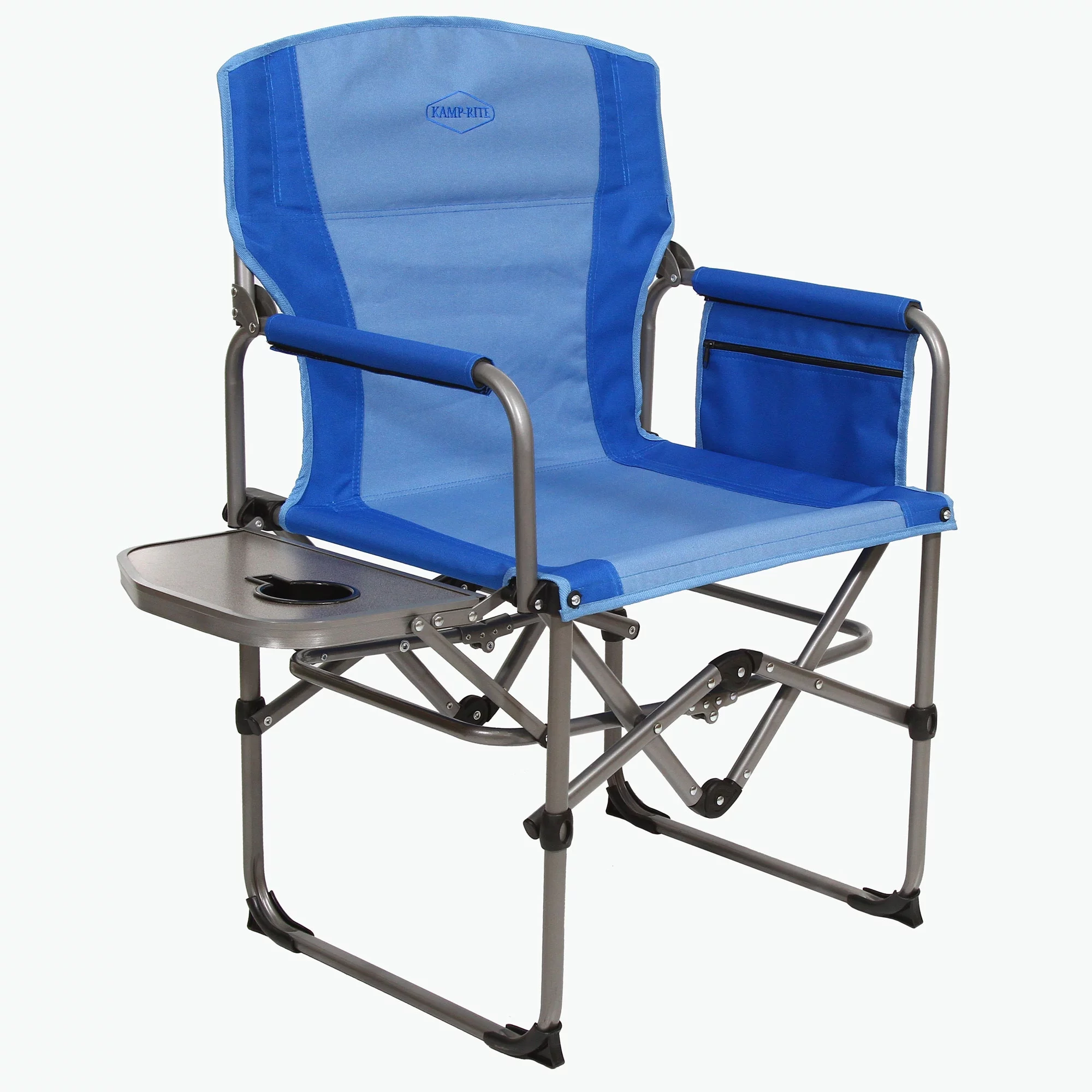 Kamp-Rite Outdoor Camping Folding Director's Chair w/ Side Table (2)