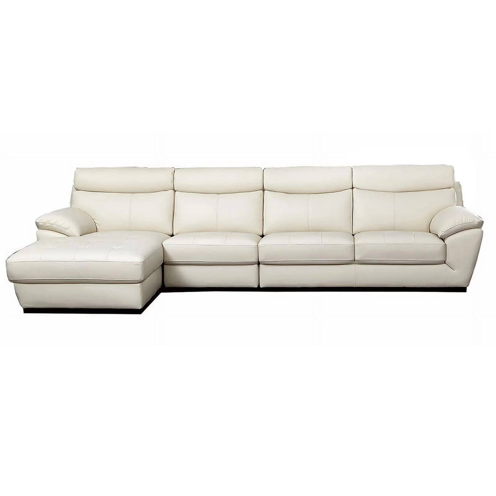 American Eagle Furniture Leather Left Side Facing Chaise Sectional in White