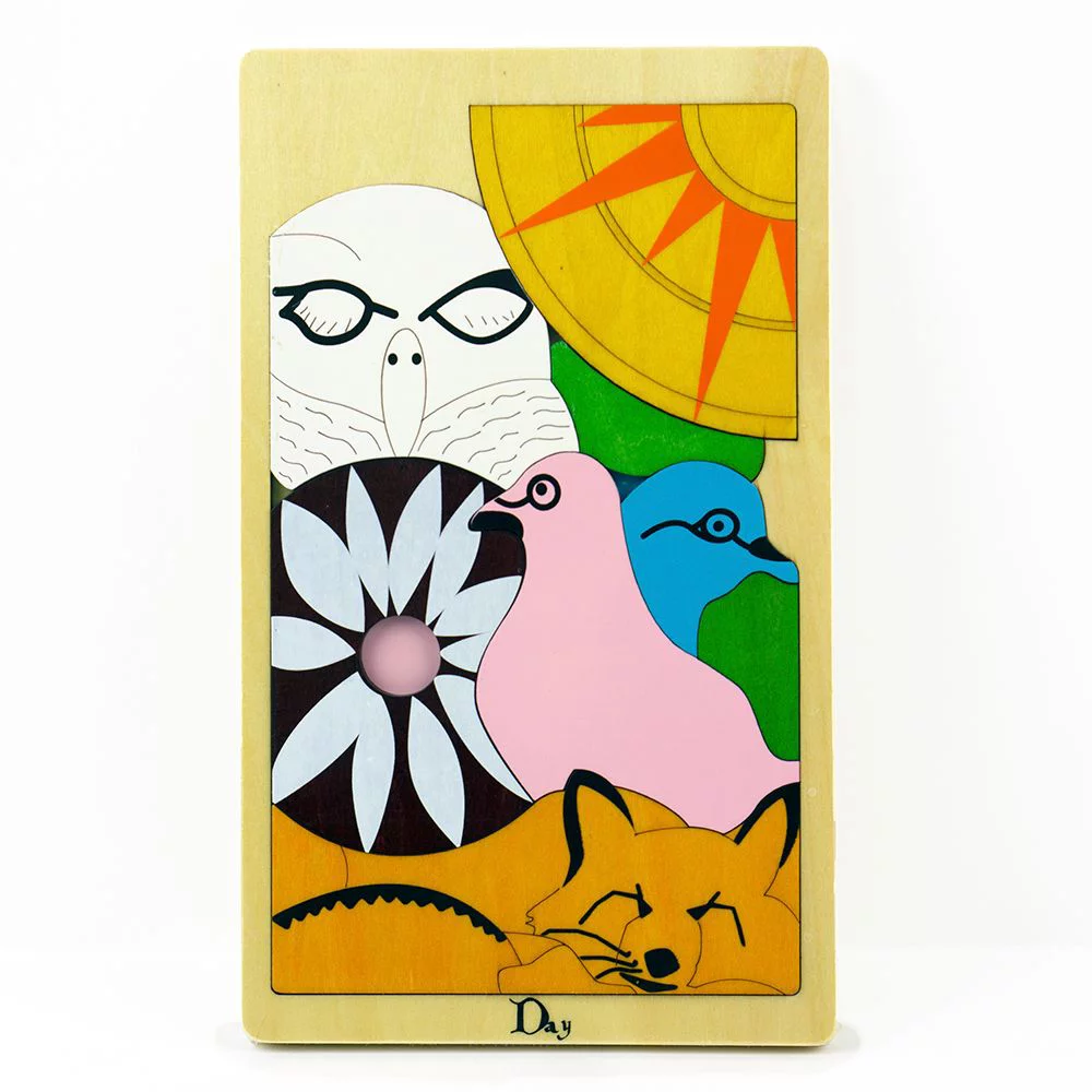 Fox Puzzles Daytime Animals 10 Piece Wood Layered Children's Puzzle