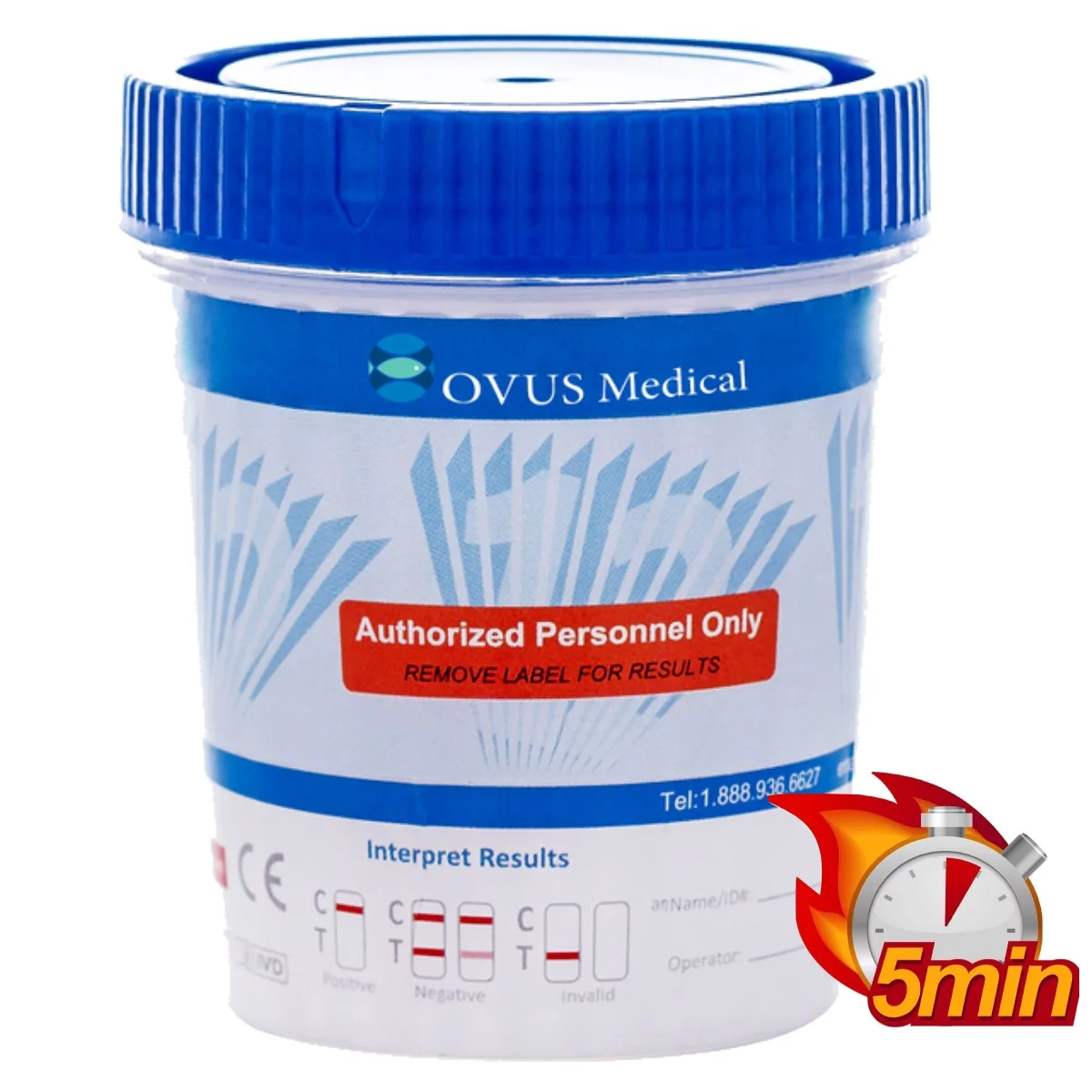 8 Panel Urine Drug Test Cups (100 Cups) FDA Approved - Same Day Shipping Mon-Fri Ovus Medical