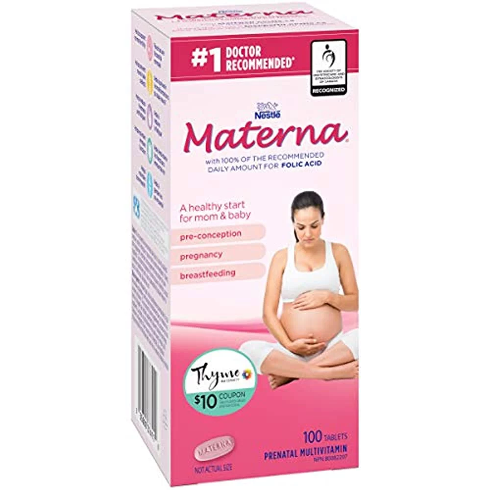 Materna CENTRUM prenatal postpartum vitamin & mineral supplement 100 tablets