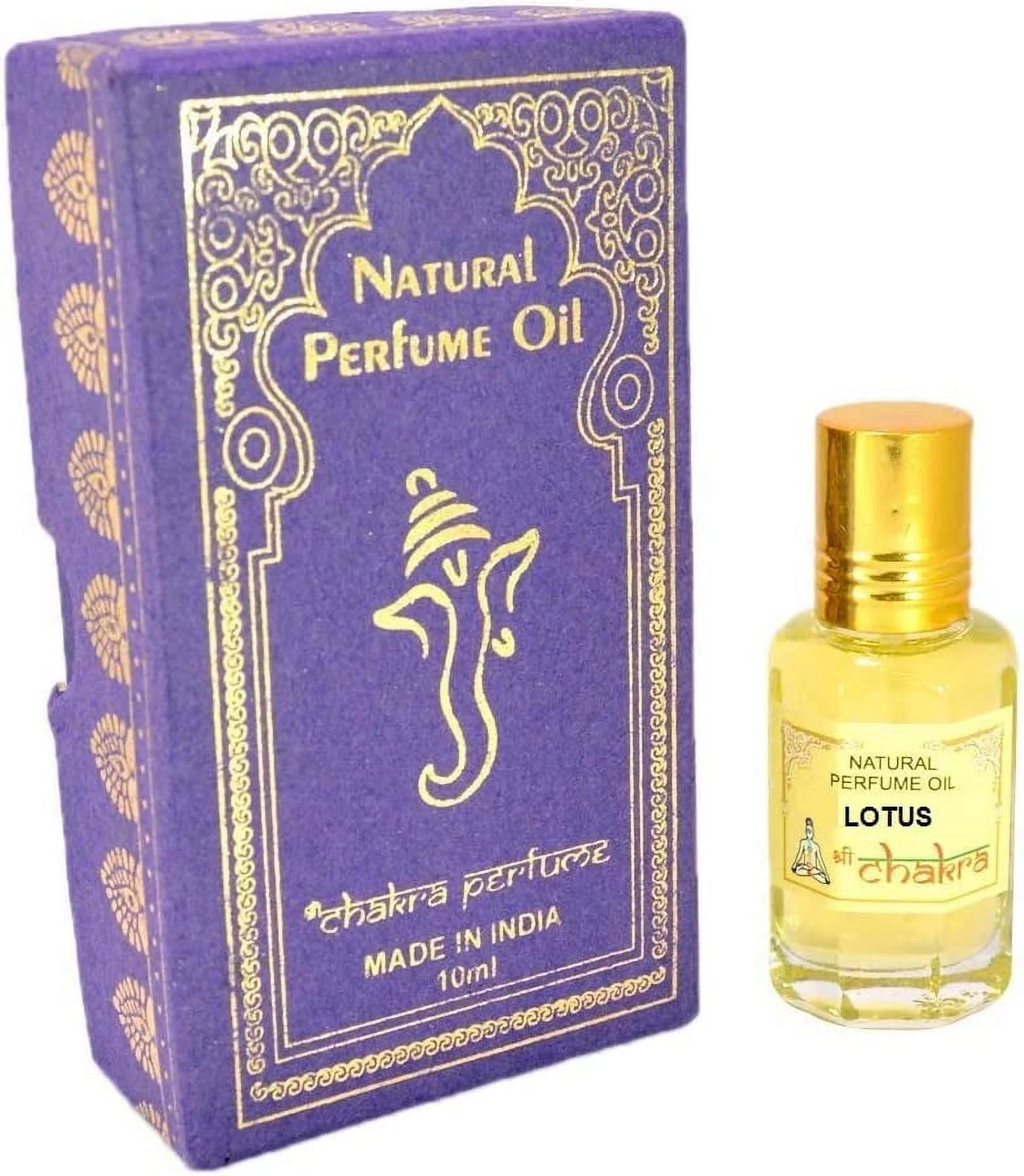 Sri Chakra Natural Attar Perfume Oil Fragrance 10ml (Lotus)