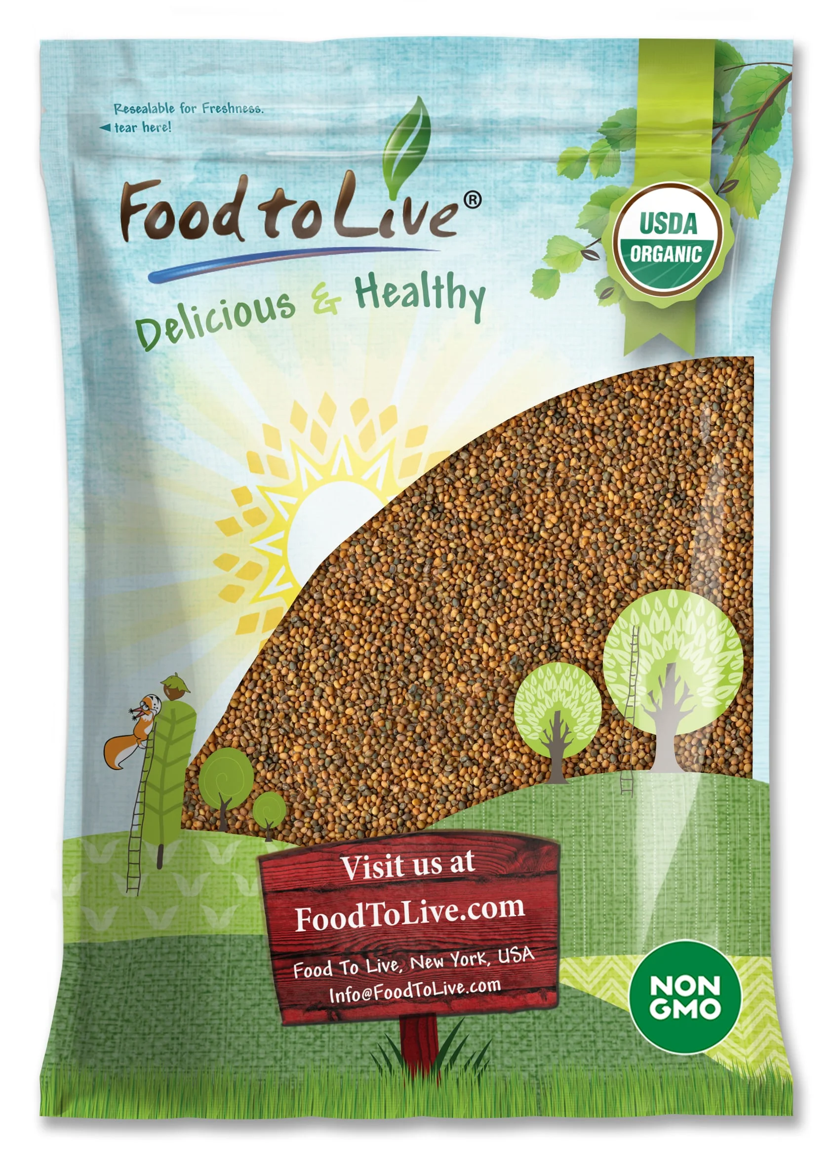 Organic Arugula Sprouting Seeds, 12 Pounds — Non-GMO, Raw, Vegan, Sproutable — by Food to Live