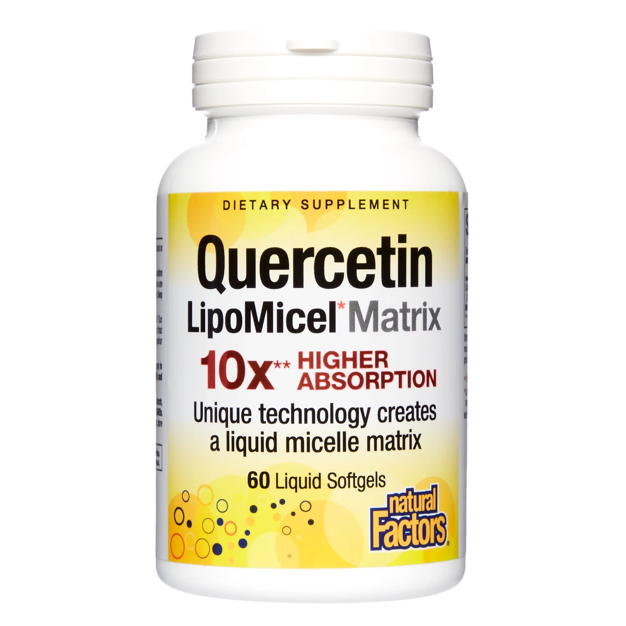 Natural Factors, Quercetin LipoMicel Matrix 250 mg, 60 Softgels