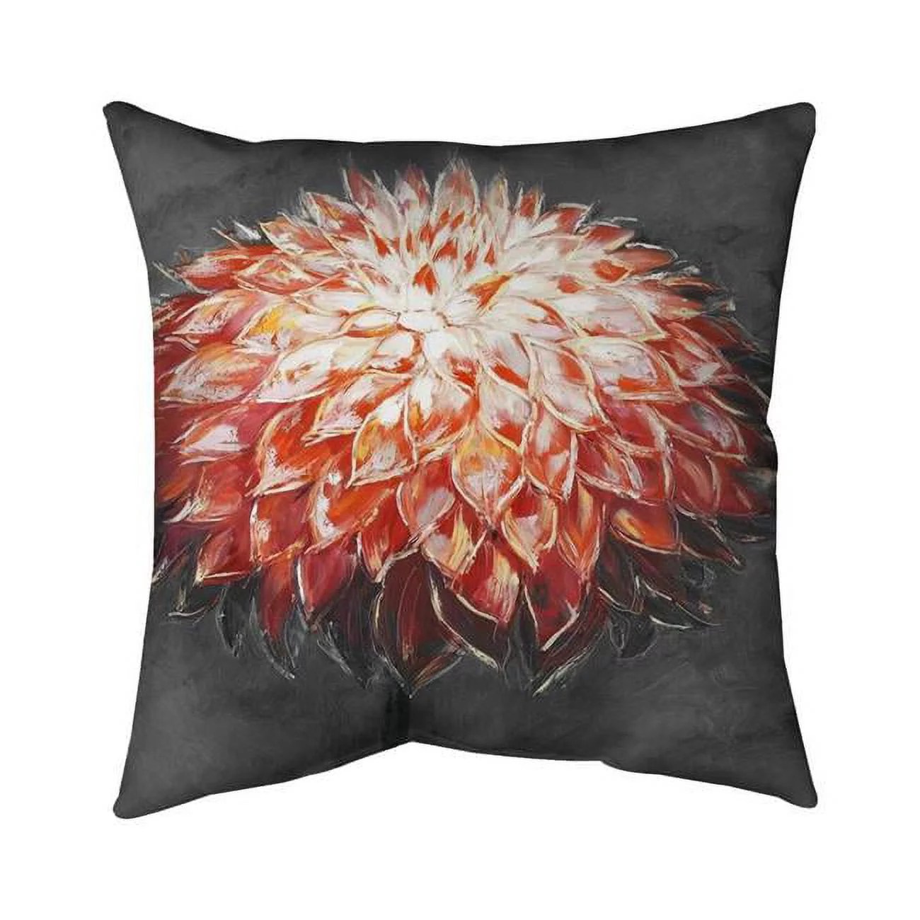 Begin Home Decor  20 x 20 in. Abstract Dahlia Flower-Double Sided Print Outdoor Pillow Cover