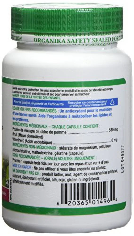 ORGANIKA Apple Cider Vinegar, 120 CT