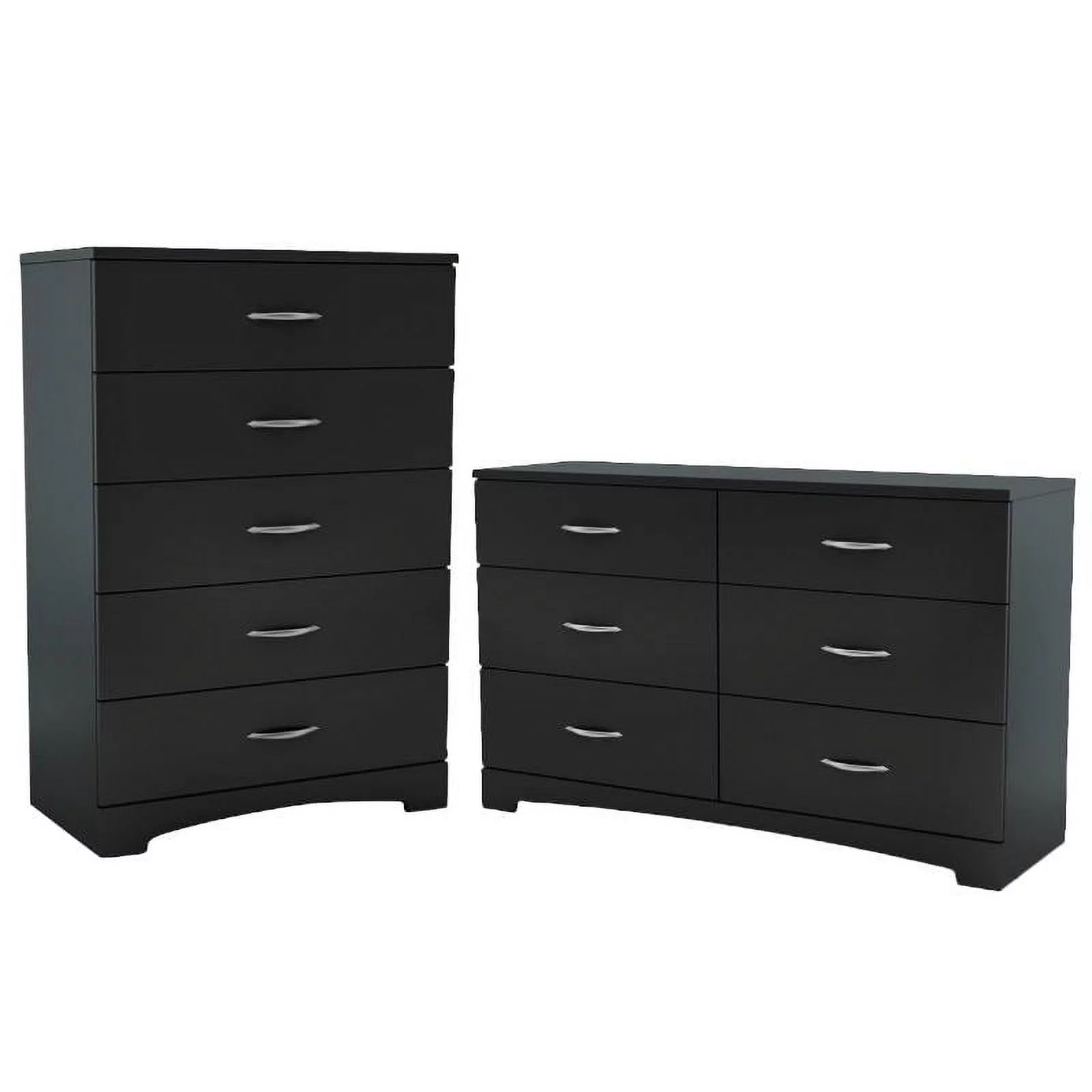 Home Square 2-Piece Set with 5-Drawer Chest and 6-Drawer Double Dresser