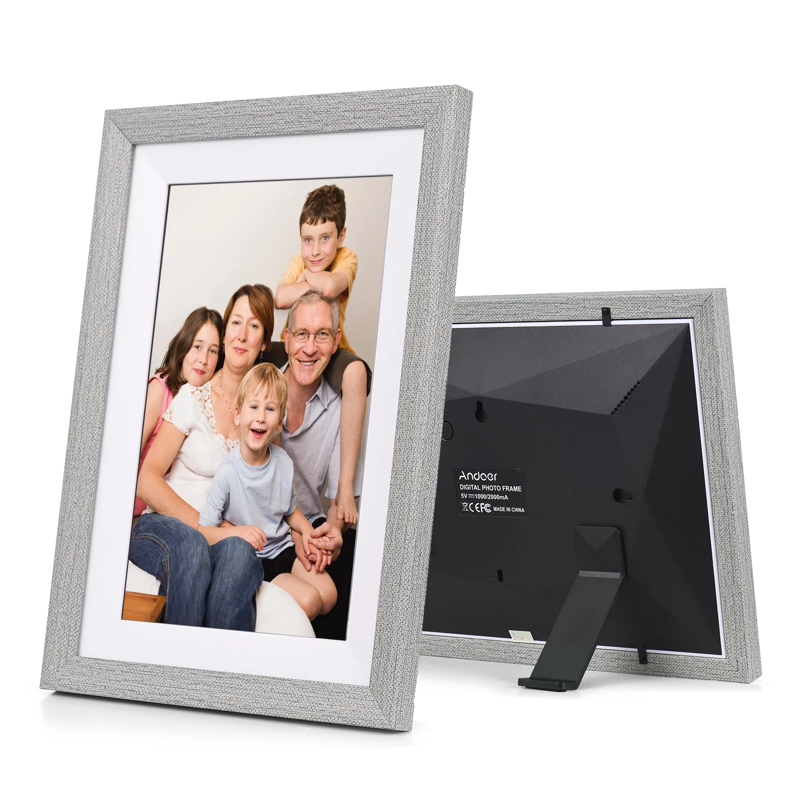 Andoer WiFi Digital Photo Frame, Share Photos via APP, 10.1-Inch TFT Screen, 16GB Storage
