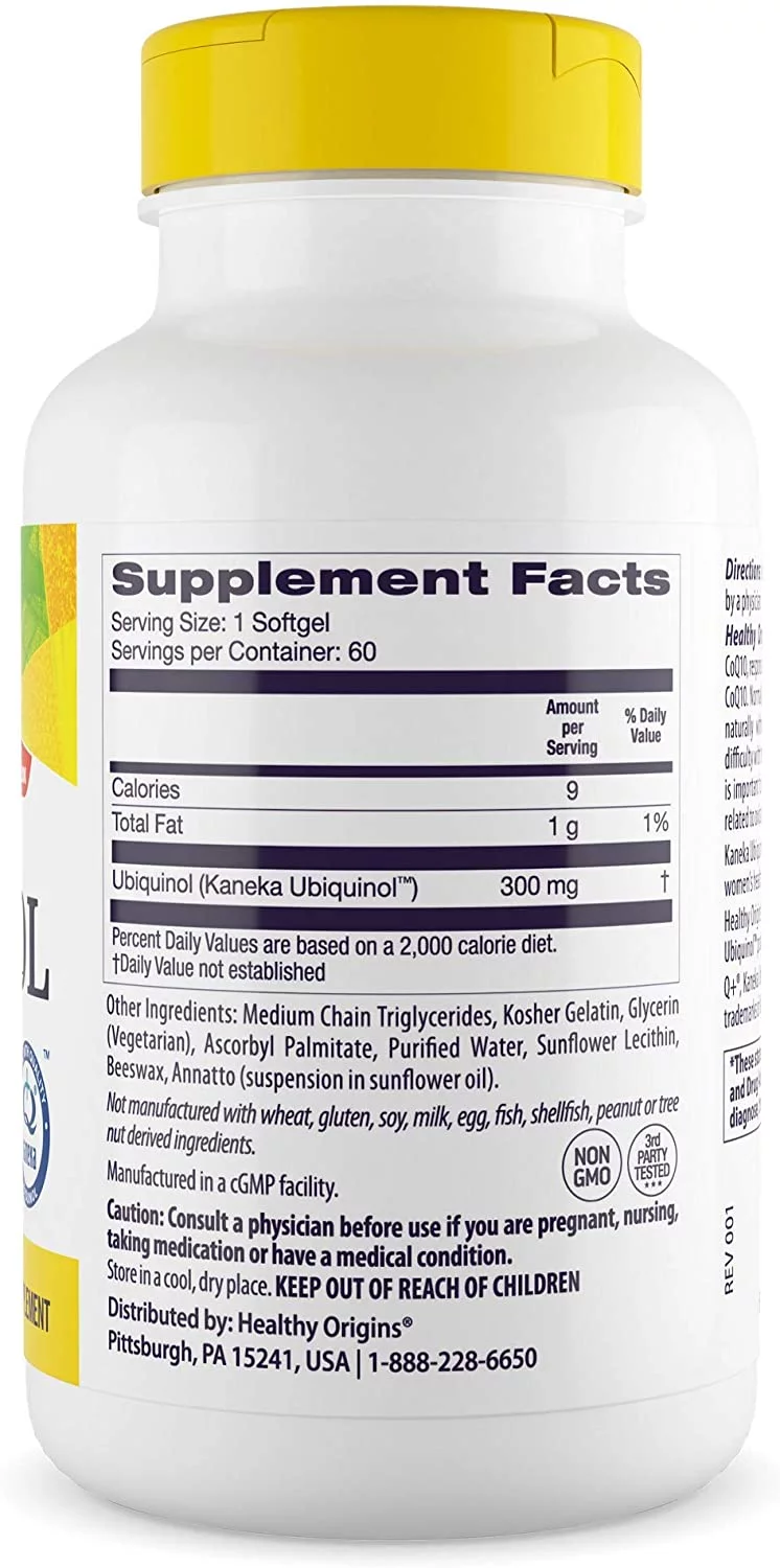 Healthy Origins  Ubiquinol 300 mg (60 Softgels)