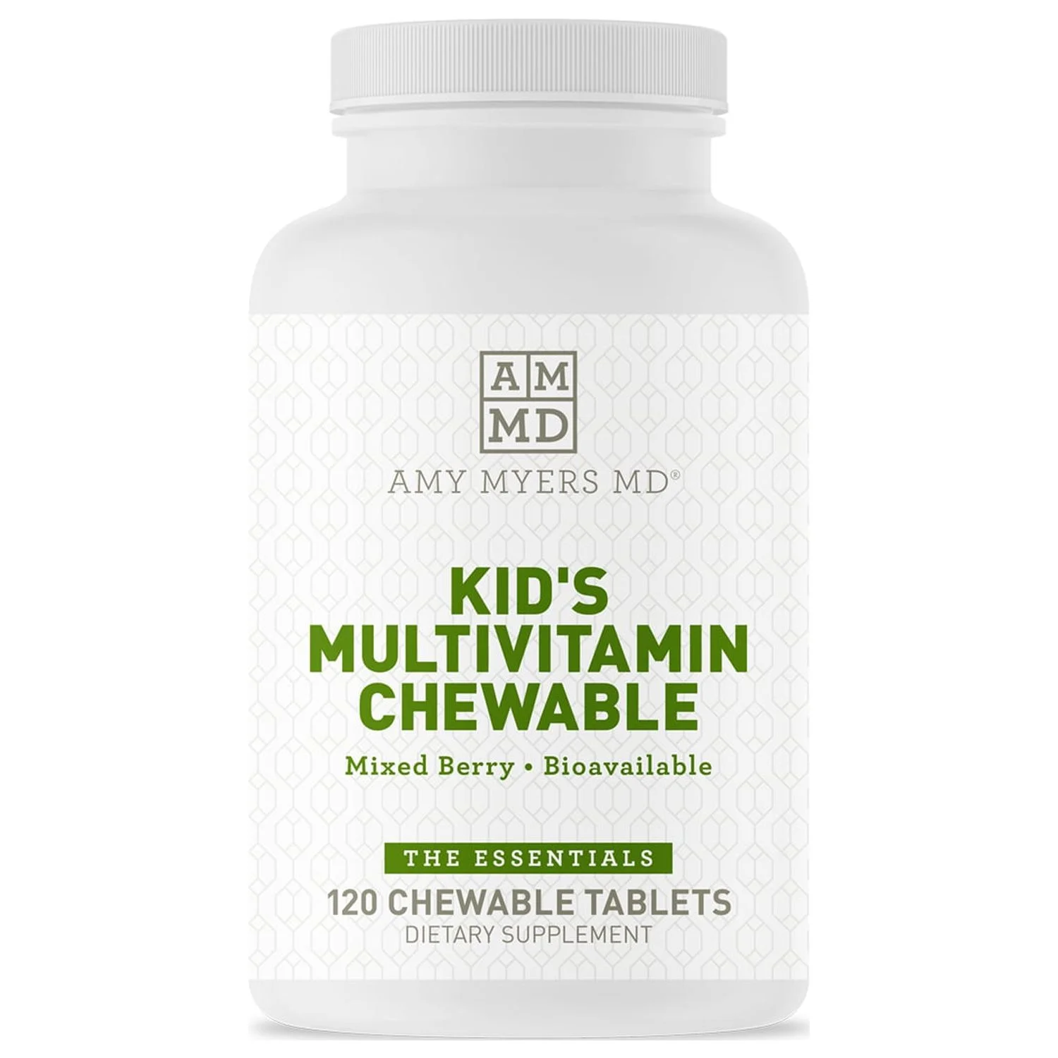 Dr. Amy Myers Kids Multivitamin Chewable for Optimal Health - Activated B Vitamins, Zinc, Selenium, Iodine + More - 23 Vitamins & Minerals, Gluten Free - Berry Flavor, 120 Tablets