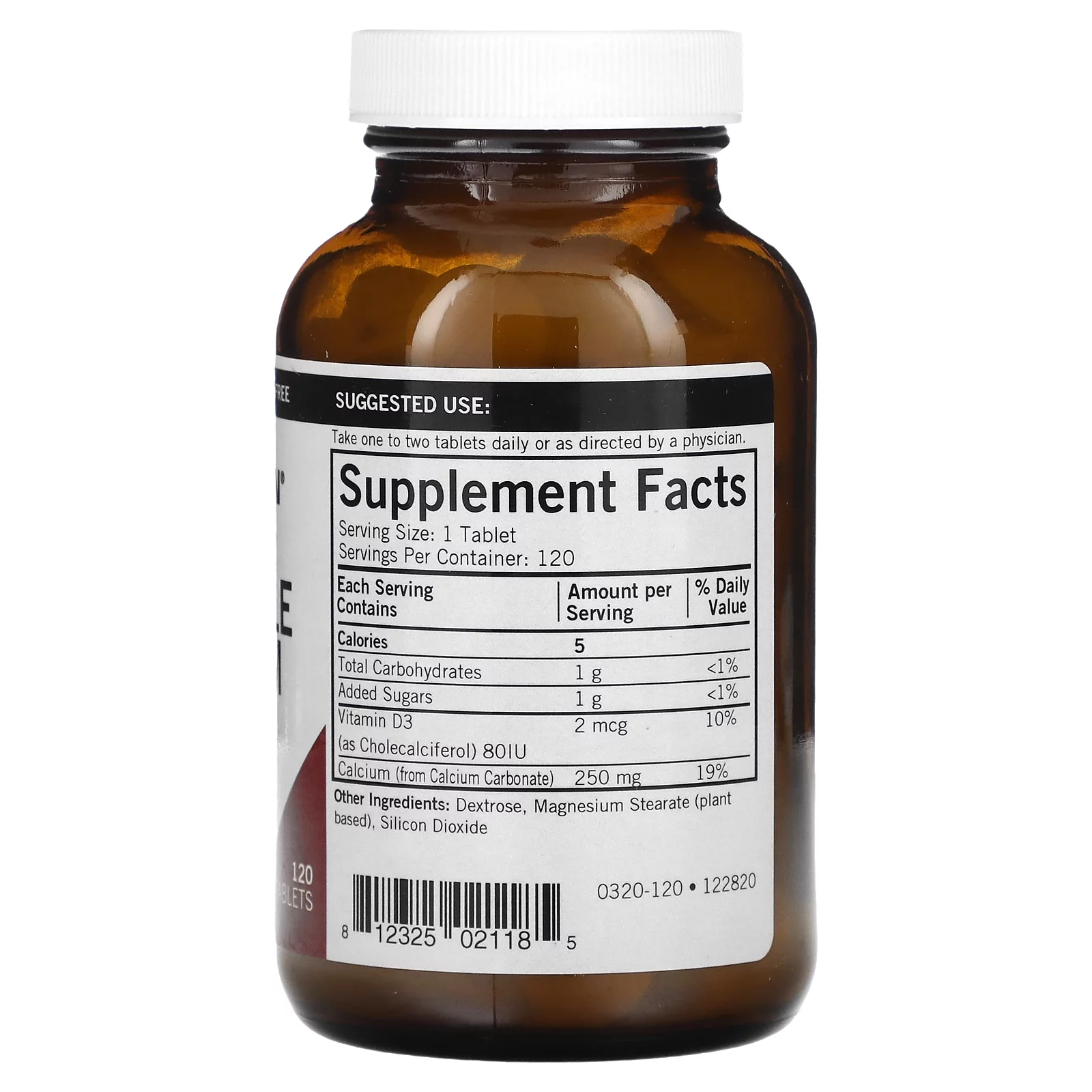 Kirkman Labs Calcium Chewable, 250 mg, 120 Tablets