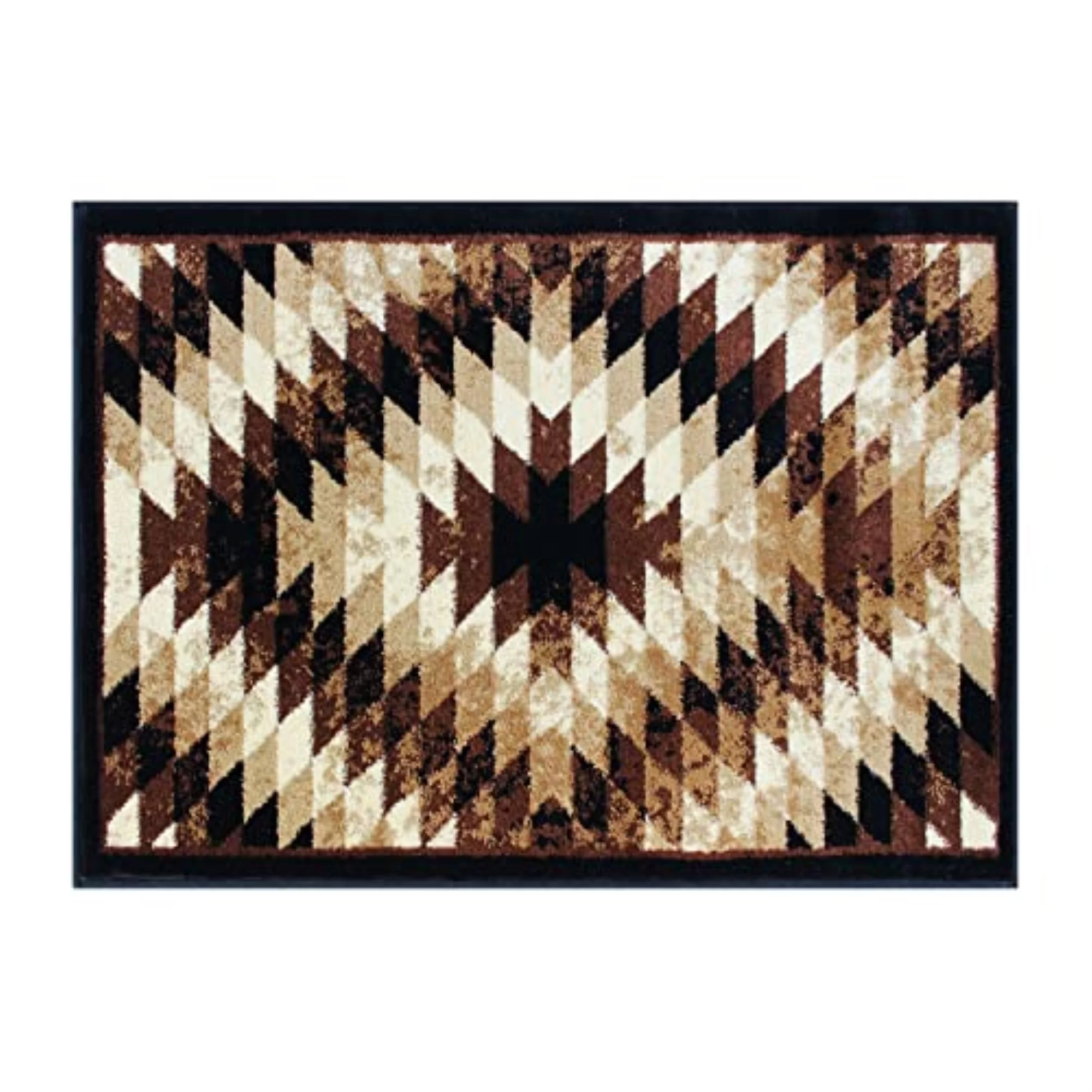 Flash Furniture Teagan Rectangular Southwestern Black, Beige, Brown Area Rug, 2' x 3'