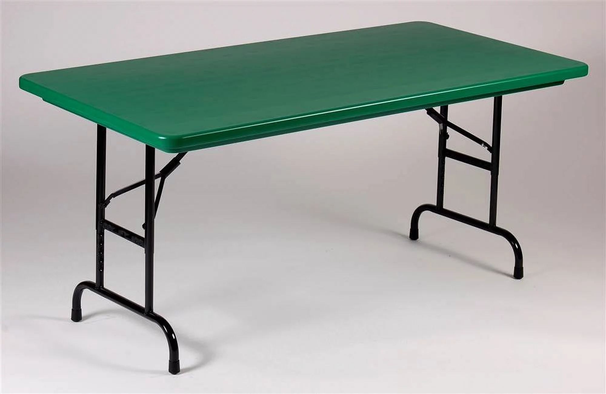 Medium Adjustable Height Folding Table in Green (Short)