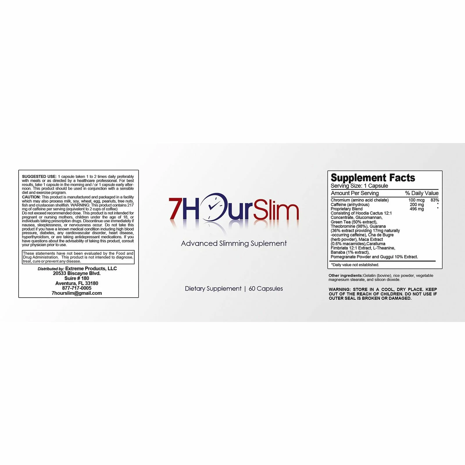 7 Hours Slim Fat Burner Diet Pills Advanced Weight Loss 120 Capsules ( 2 pack )