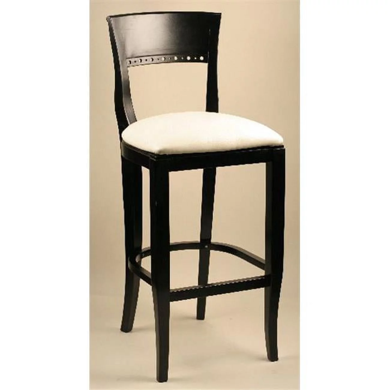 Alston Quality 3650-30-M-Tan Biedermeier Stool Mahogany Frame