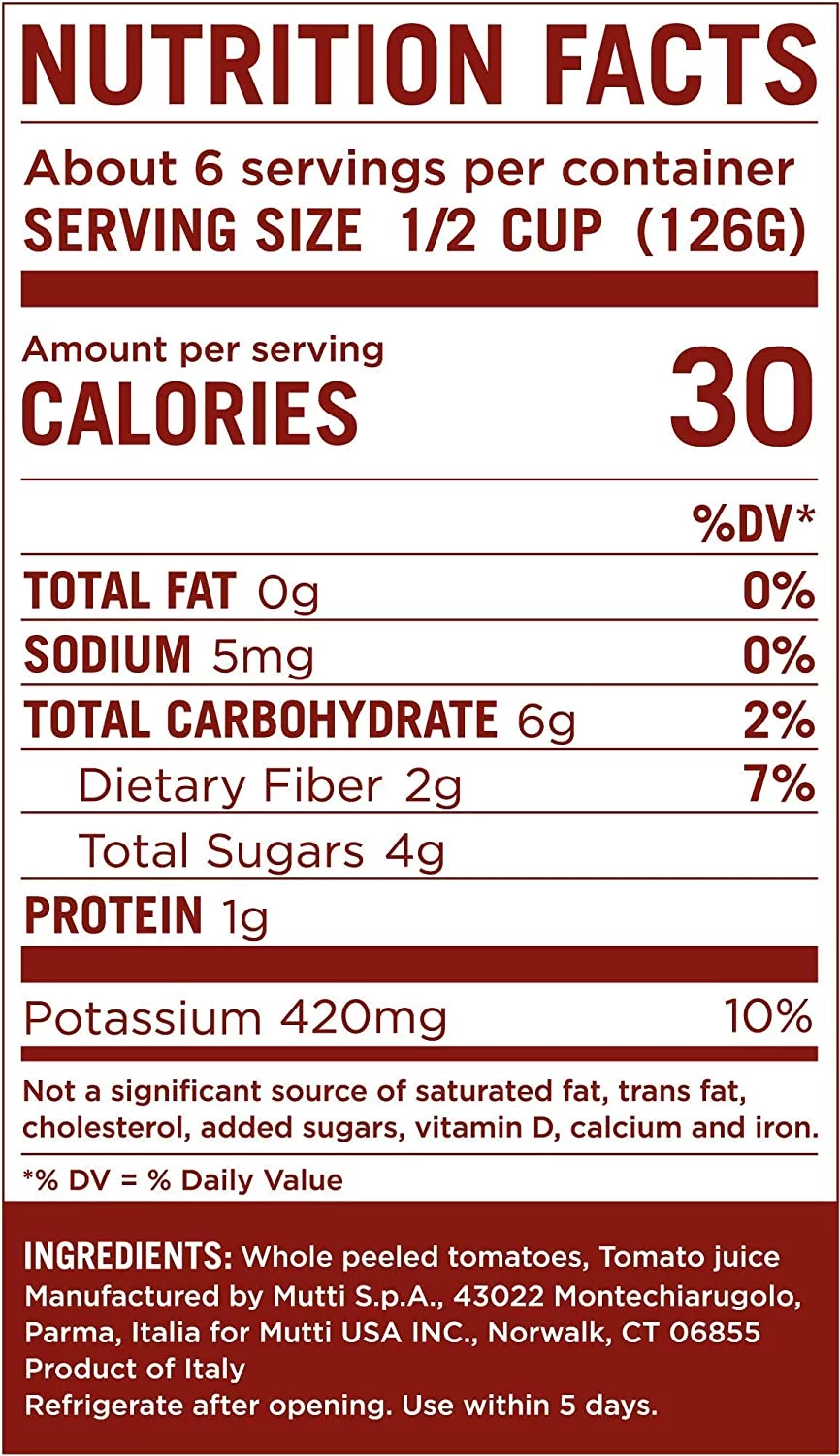 Mutti Peeled Whole Tomato, 28 OZ (Pack of 12)