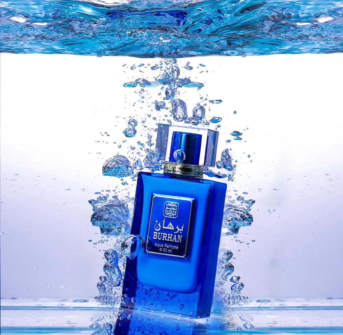 Burhan Aqua Perfume Arabic Non Alcoholic Floral Amber Musk Men Parfum by Naseem