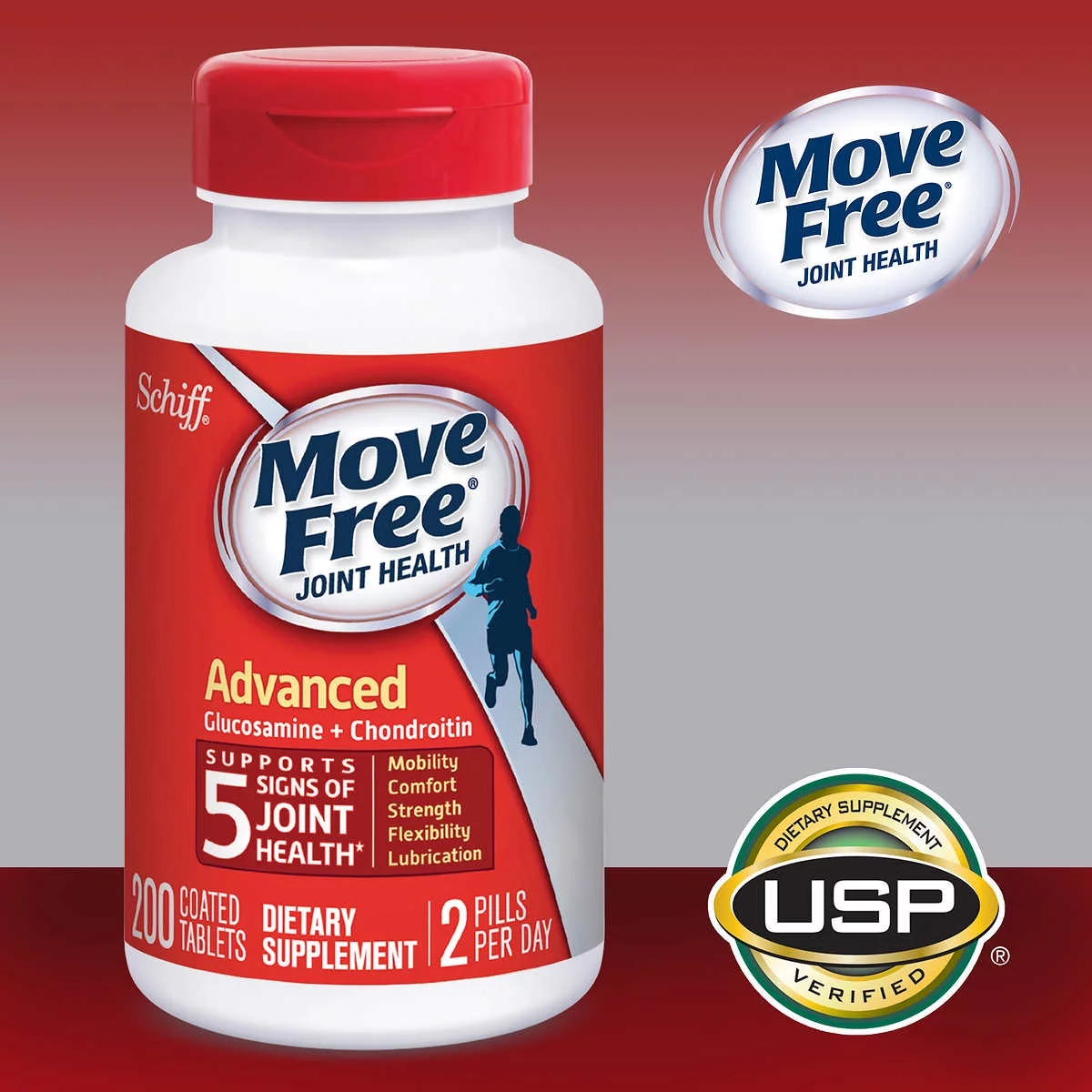 Schiff Move Free Advanced Joint Health Supplement - 200 Tablets