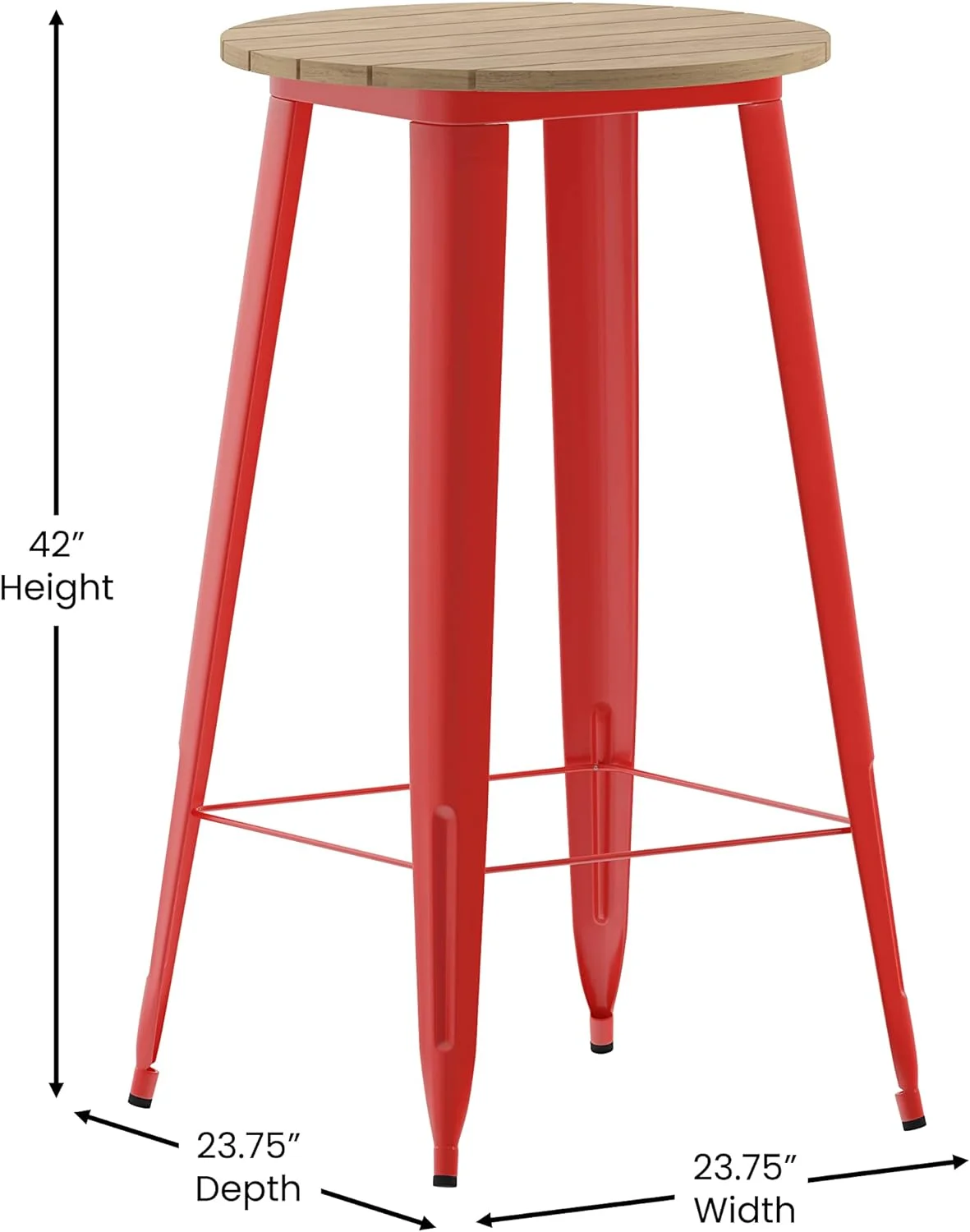 Drew Indoor/Outdoor Bar Top Table, 23.75