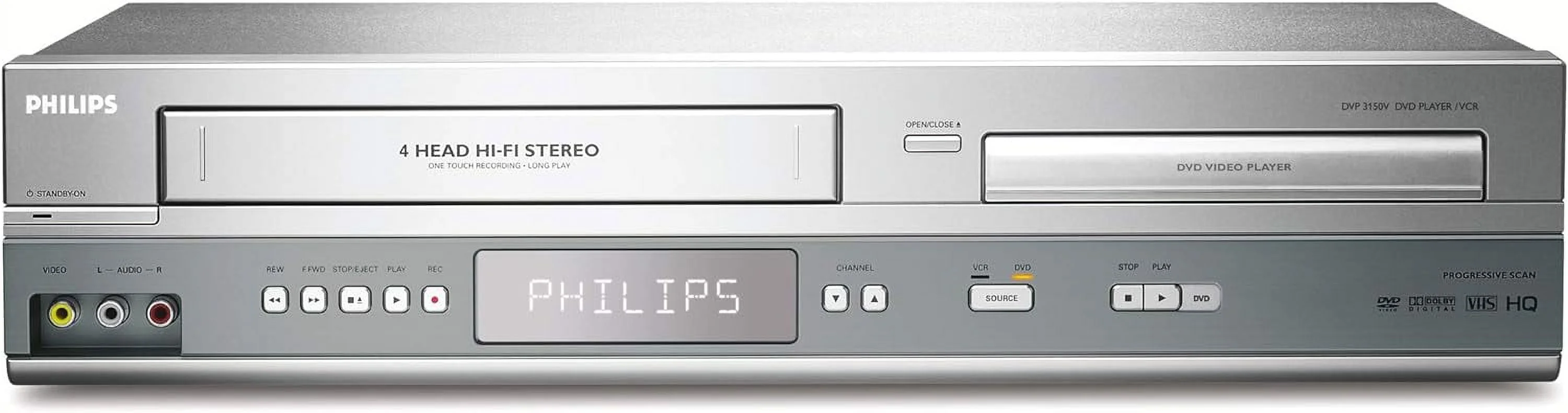 Philips DVP-3150V 4 Head DVD VCR Combo with HDMI Adapter (New)