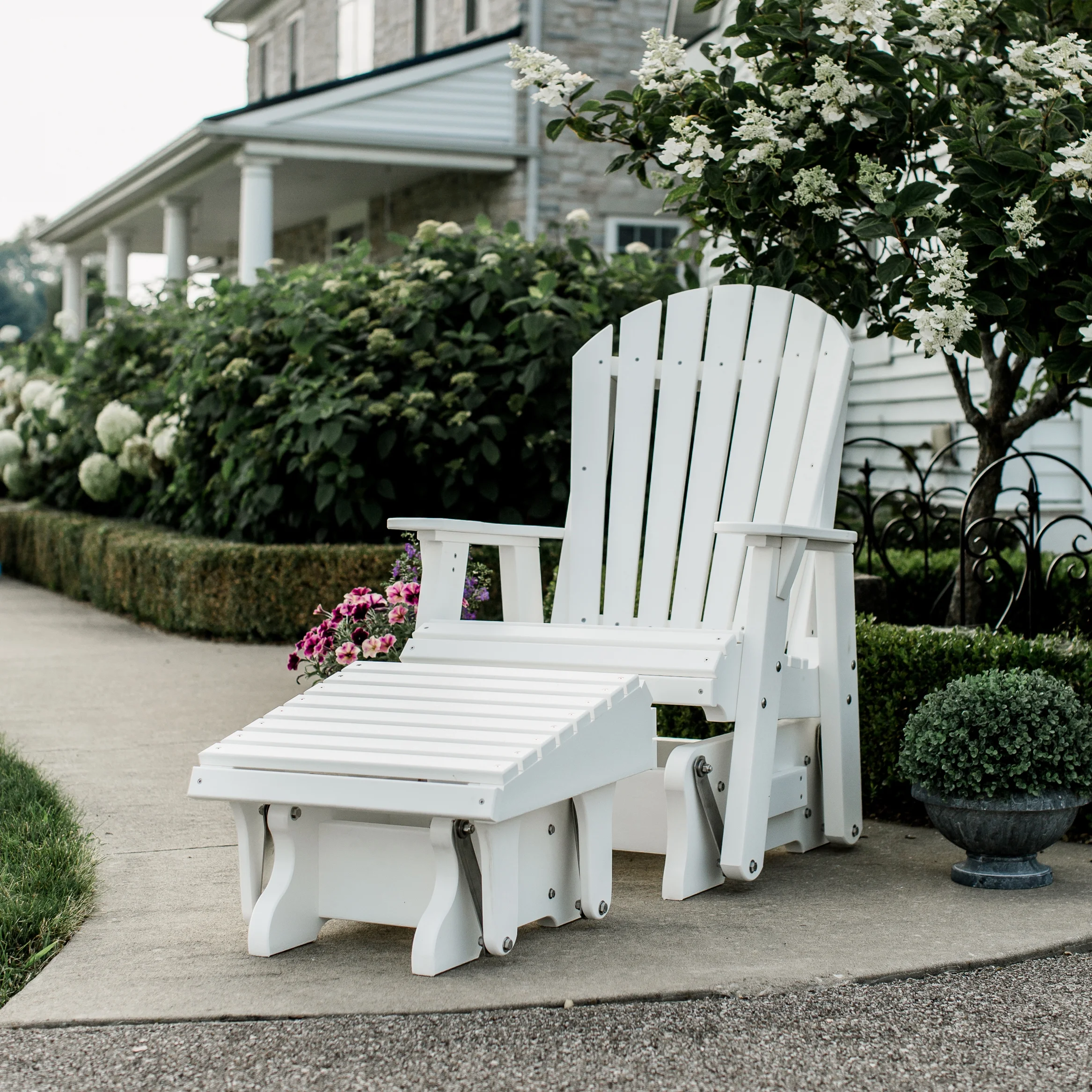 Wildridge Heritage Single Glider, Black, Outdoor Weather Resistant Poly Patio Furniture