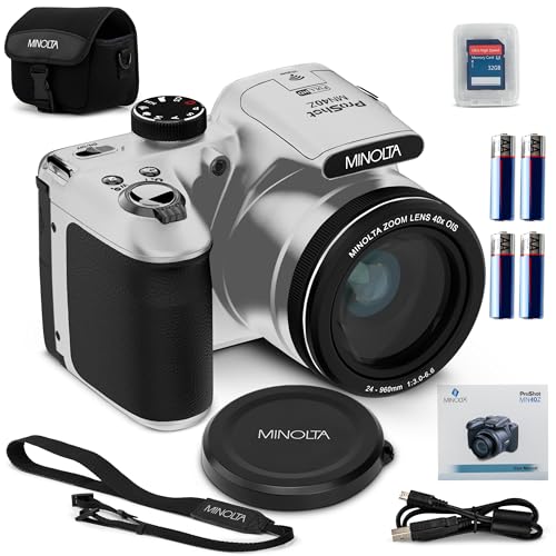 Minolta MN40Z 20MP Digital Camera – 40x Optical Zoom, 1080p FHD Video, 3.0