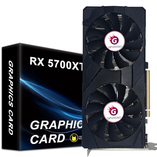 Radeon RX 5700 XT 8GB Graphics Card GDDR6 2560SP 256bit Computer Graphics Cards GPU PCI-e 4.0 x16 HDMI/DisplayPort*3 Interface,AMD Video Cards for PC Gaming and Office, Support Up to 8K