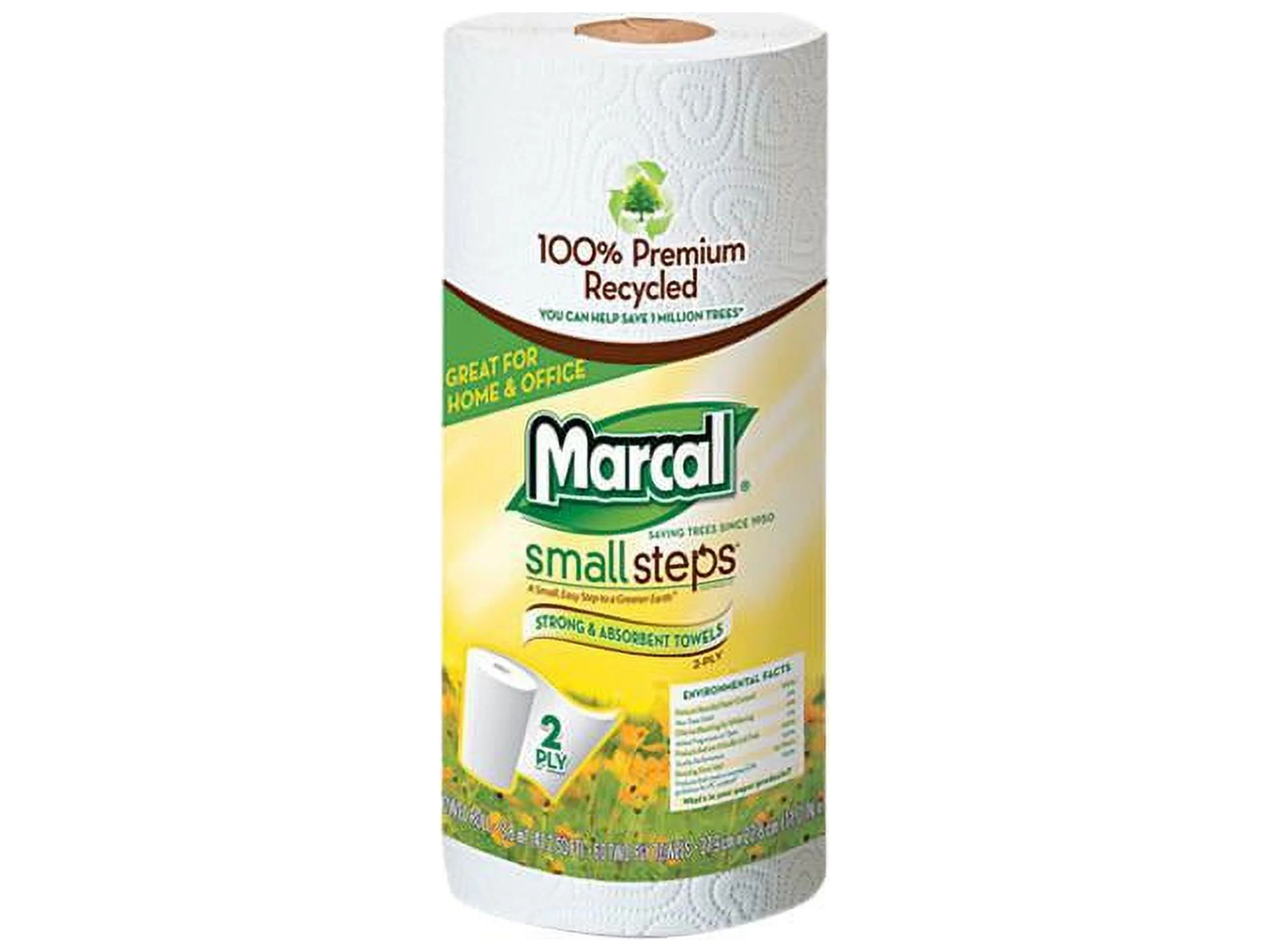 Marcal Small Steps 6709 100% Premium Recycled Roll Towels, 9 x 11, 60 Sheets/Roll, 15/Carton