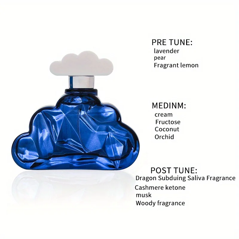 Eau De Toilette Spray For Women, Refreshing And Lasting Floral Fruity Notes, Light Fragrance Perfume For Dating, Party - Cloud Design Perfume