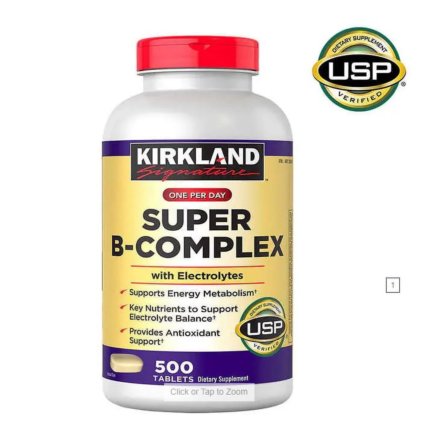 KS Super B-Complex with Electrolytes, 500 Tablets