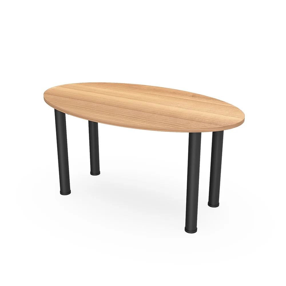 6x3 Oval Shaped Conference Room Table With  Legs Power And Data